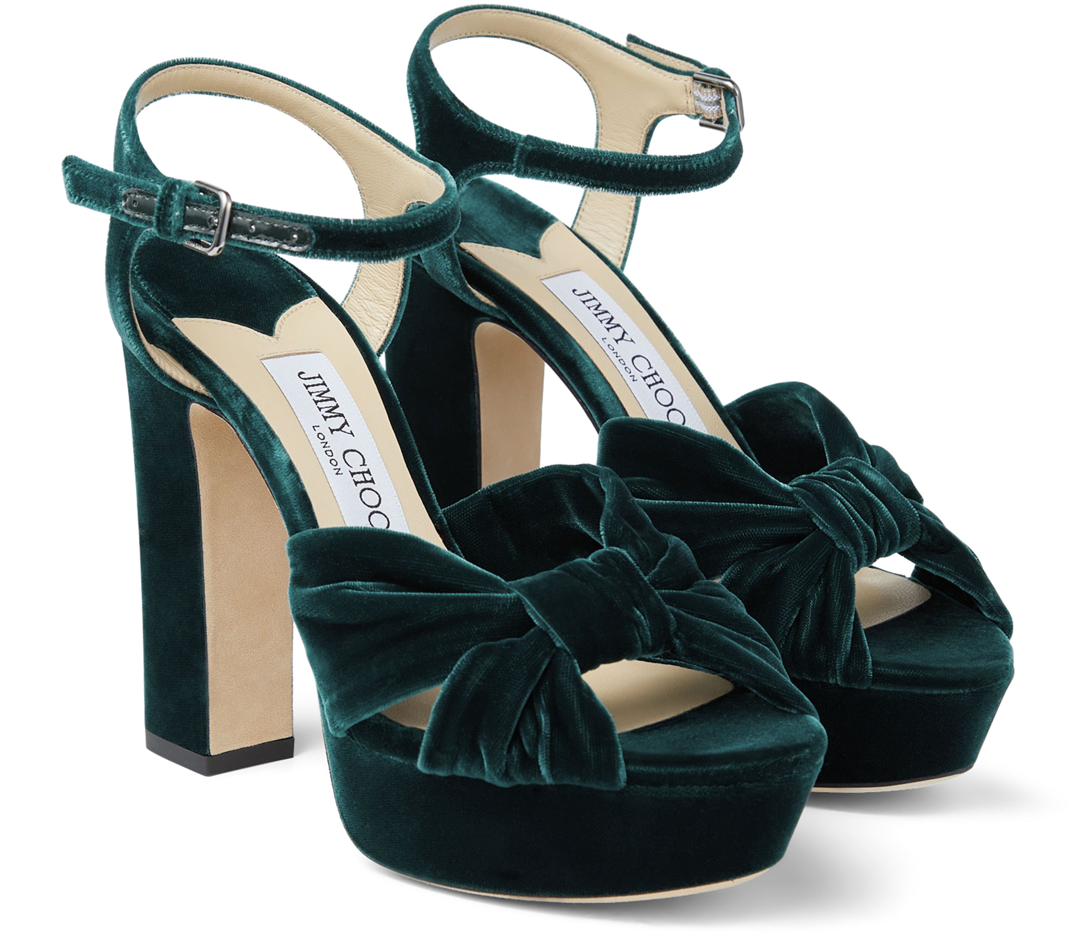 Jimmy Choo Heloise 120 velvet sandals