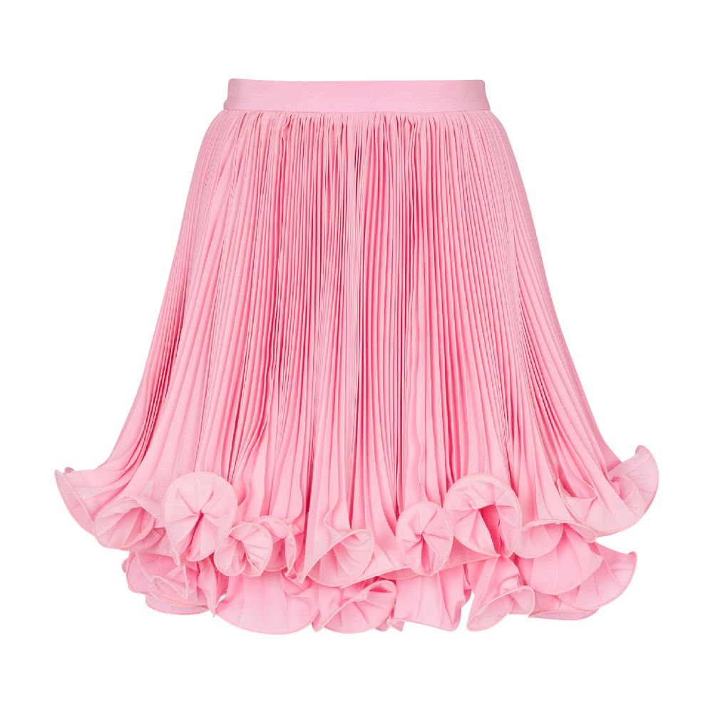 Balmain Pleated frilled skirt