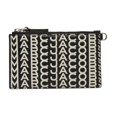 Marc Jacobs The Monogram Leather Top Zip Wristlet