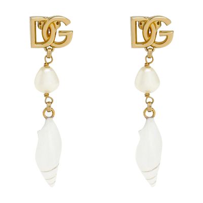 Dolce & Gabbana Earrings with DG logo and shell