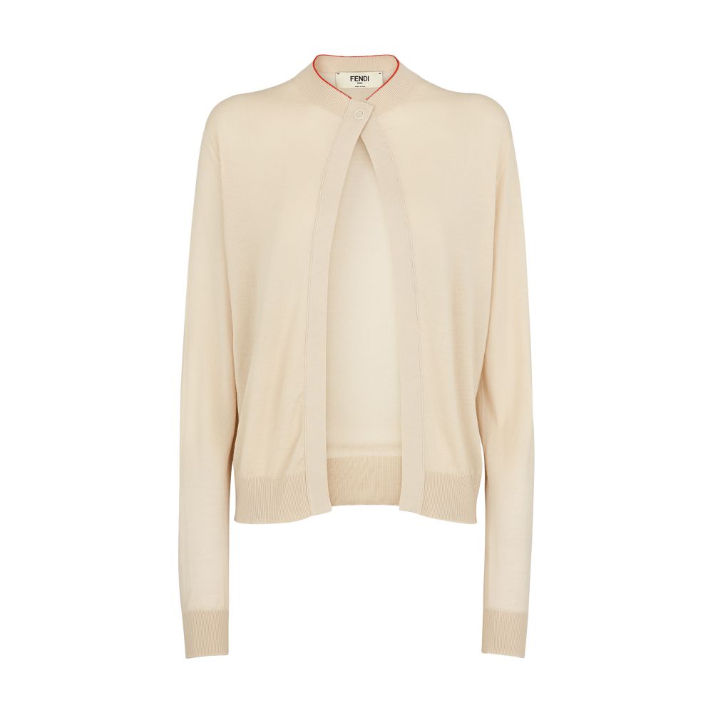 FENDI Long-sleeved crew-neck cardigan