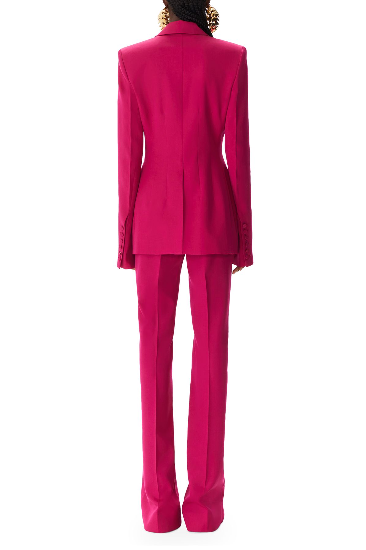 Nina Ricci Wool Gabardine Single Button Blazer