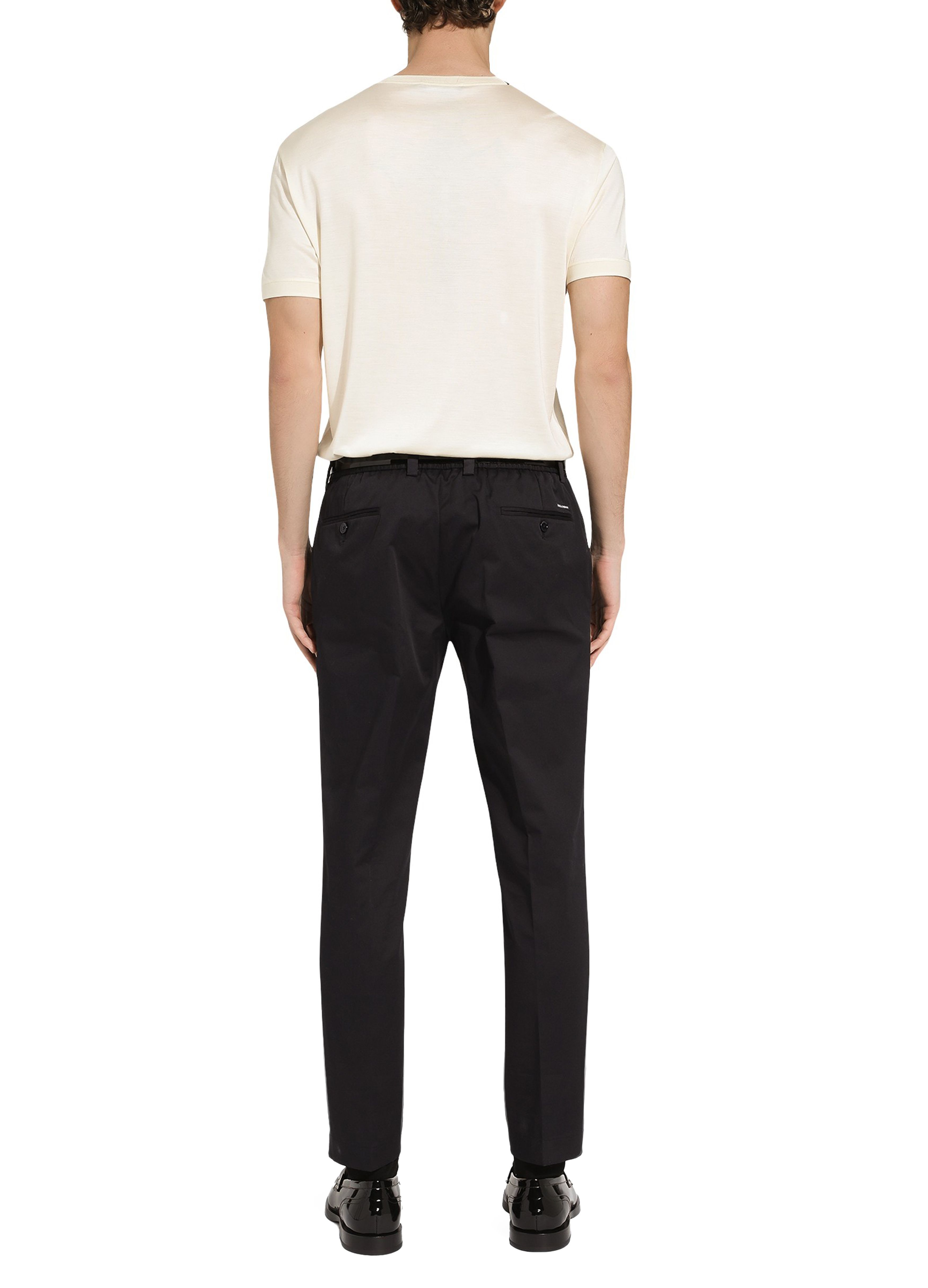 Dolce & Gabbana Stretch cotton pants with waistband