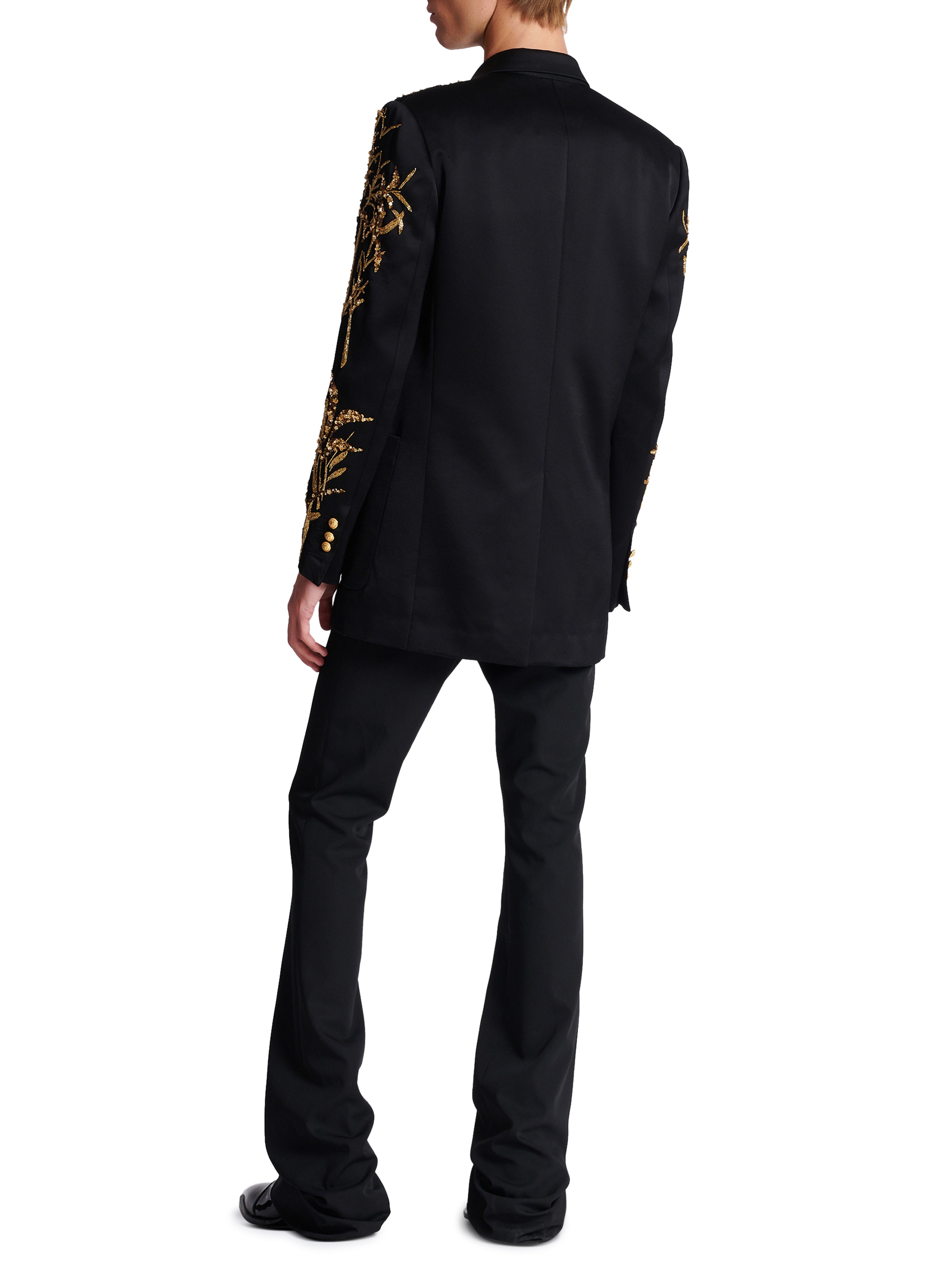 Balmain Embroidered bamboo sleeved blazer