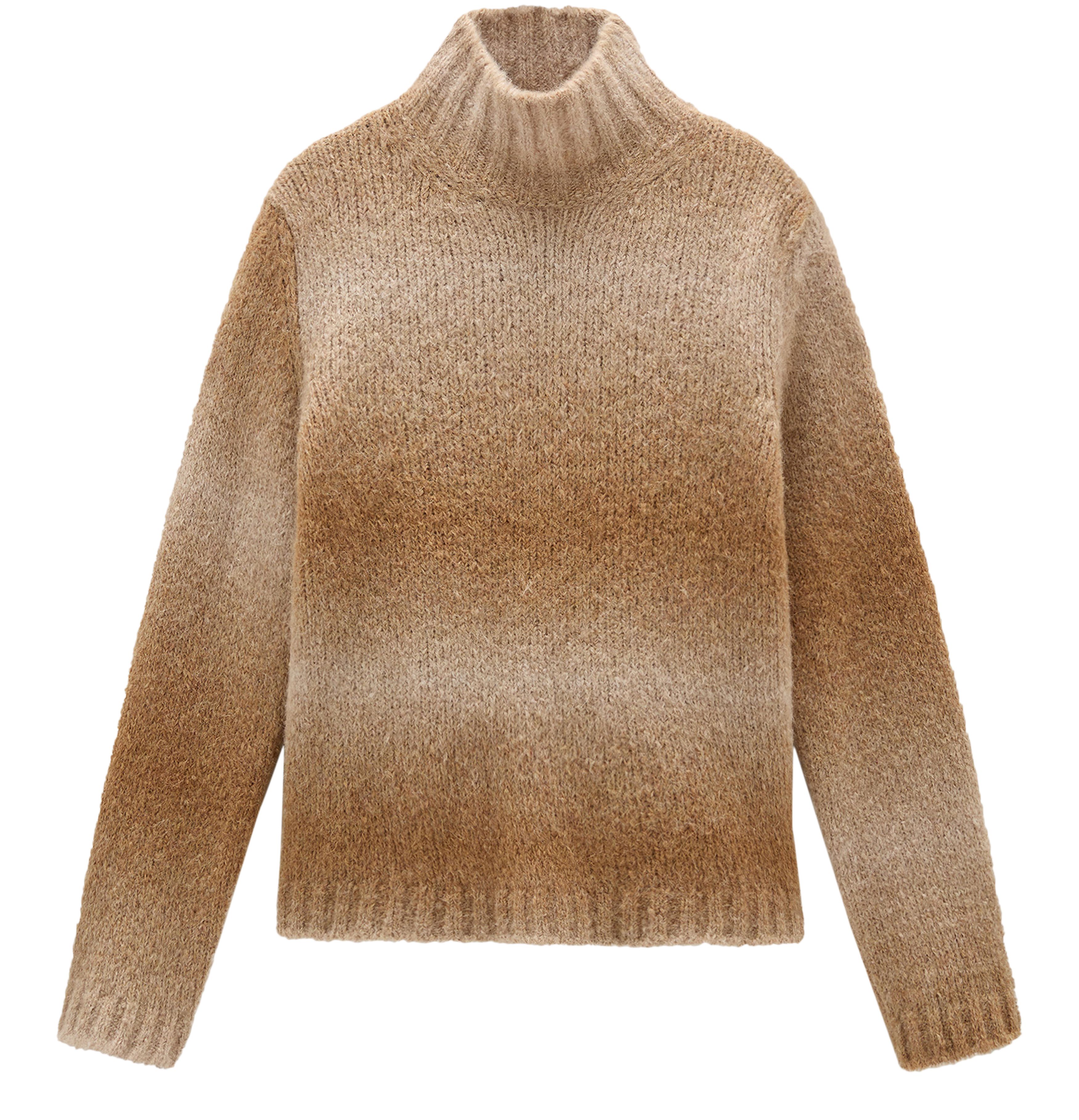 Woolrich Turtleneck Sweater in Alpaca Blend with Dégradé Effect