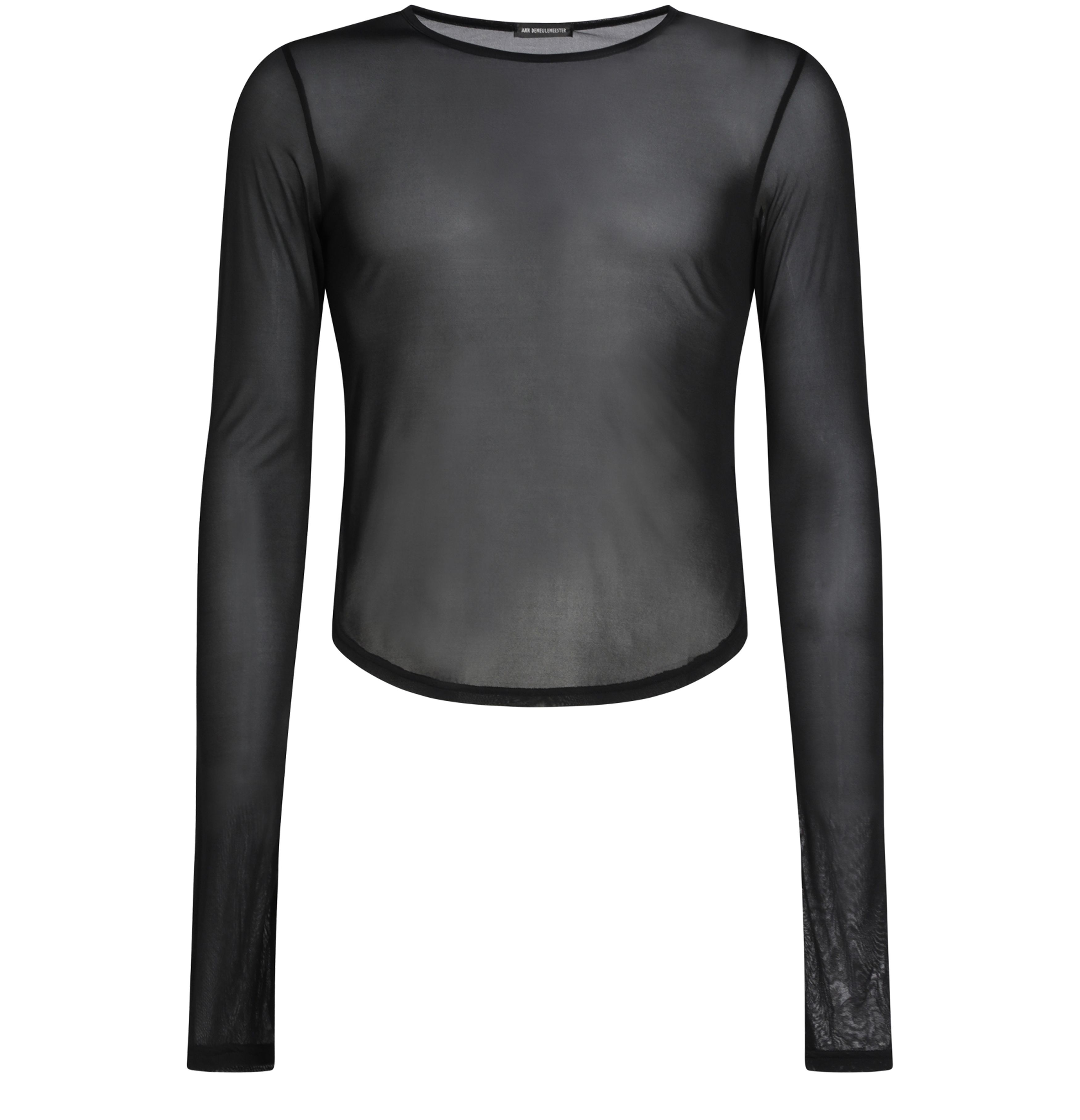 Ann Demeulemeester Ludolf long sleeve cropped rounded t-shirt