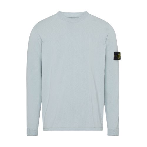 Stone Island Round neck sweater with logo patch