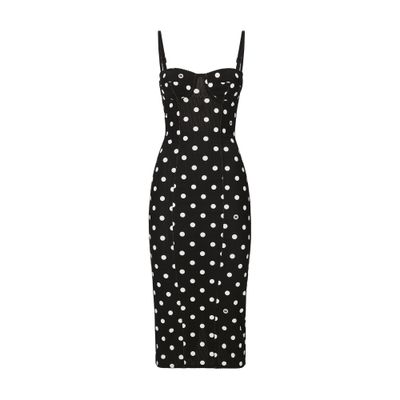 Dolce & Gabbana Polka-dot marquisette sheath dress