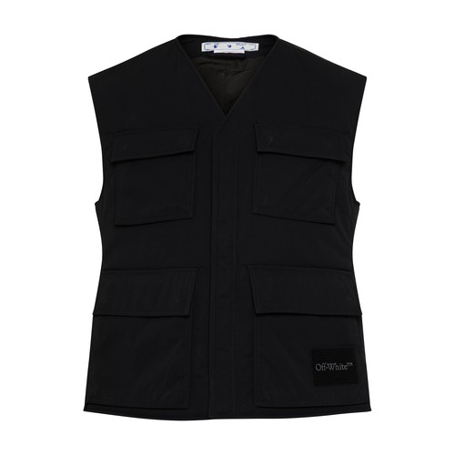 OFF-WHITE Wave tag padded vest