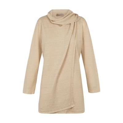 Cortana Botanica wrap top in linen knit