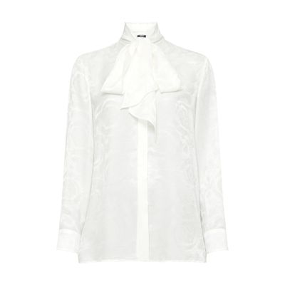 Versace Baroque Jacquard Silk Viscose Informal Shirt