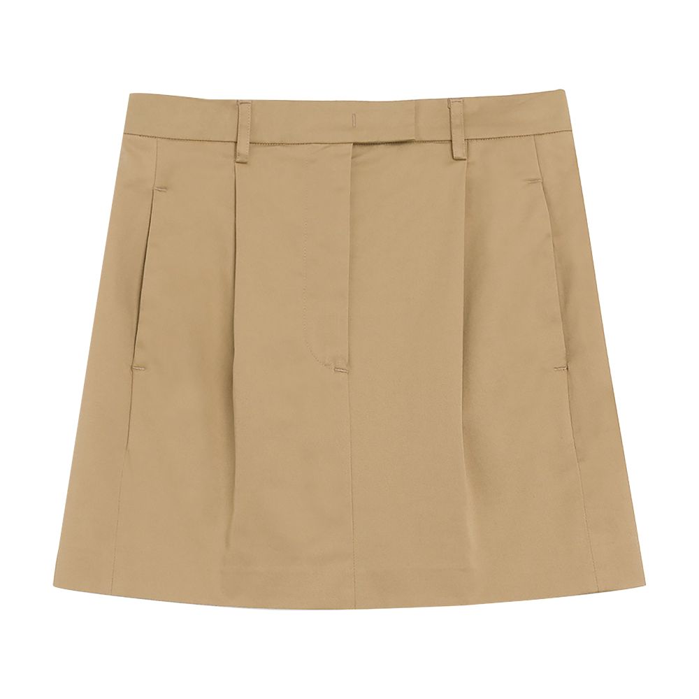  Cotton Gabardine Mini Skirt