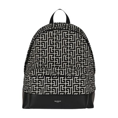 Balmain Backpack with jacquard monogram