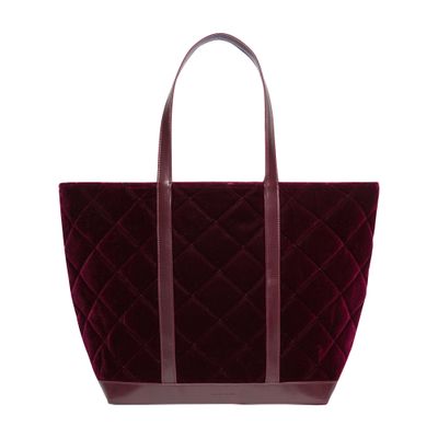  Velvet padded L tote bag