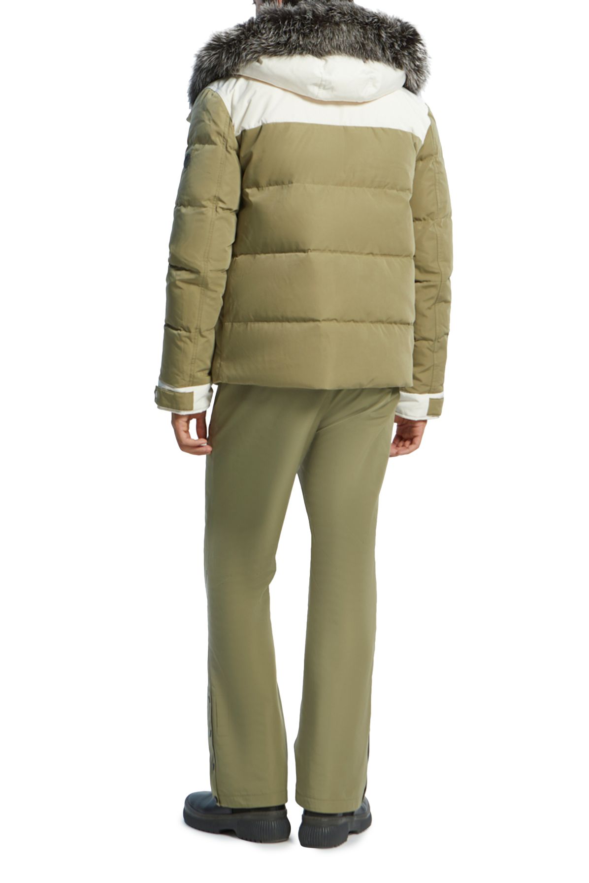 Yves Salomon Ski puffer jacket with fox fur hood