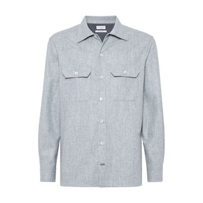 Brunello Cucinelli Virgin wool flannel overshirt