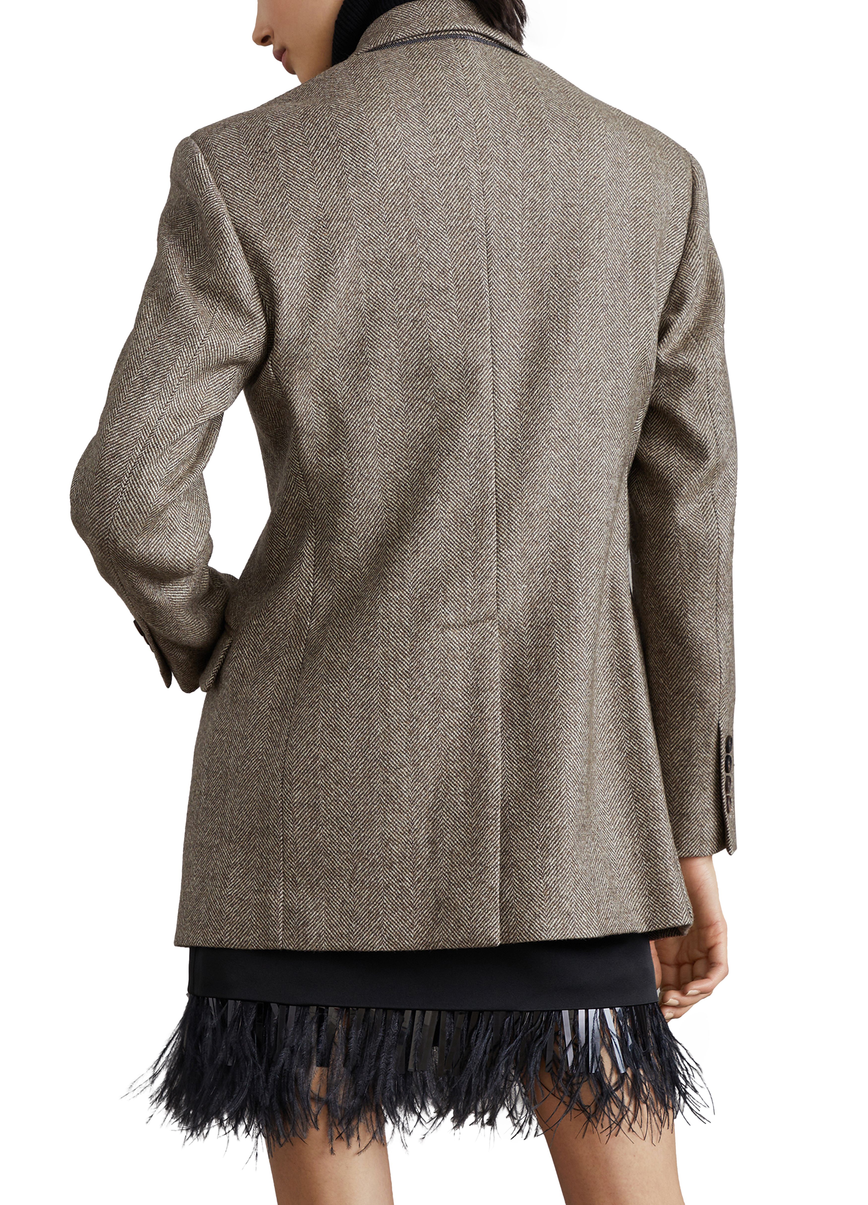 Brunello Cucinelli Carded chevron blazer