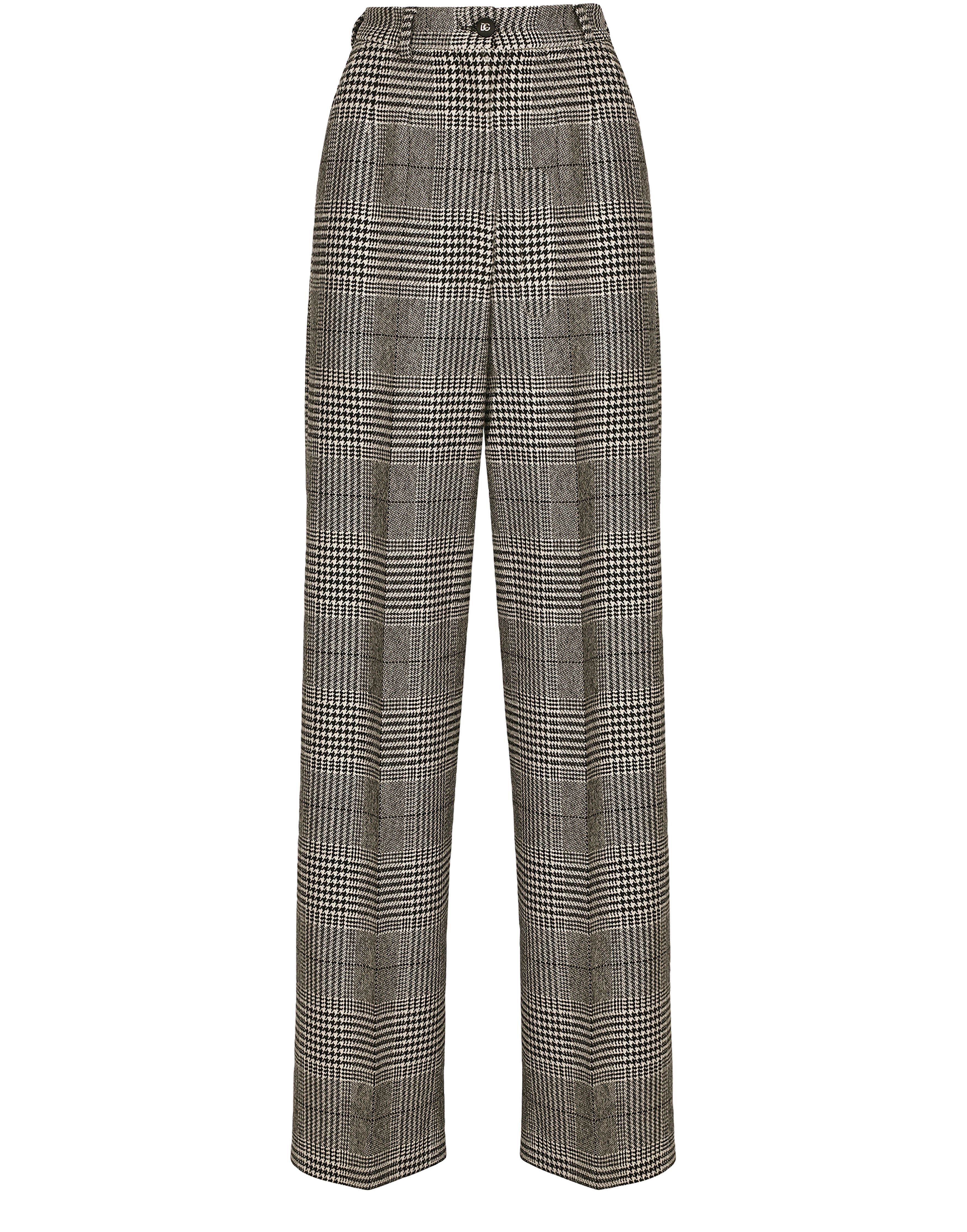 Dolce & Gabbana Flared glen plaid pants