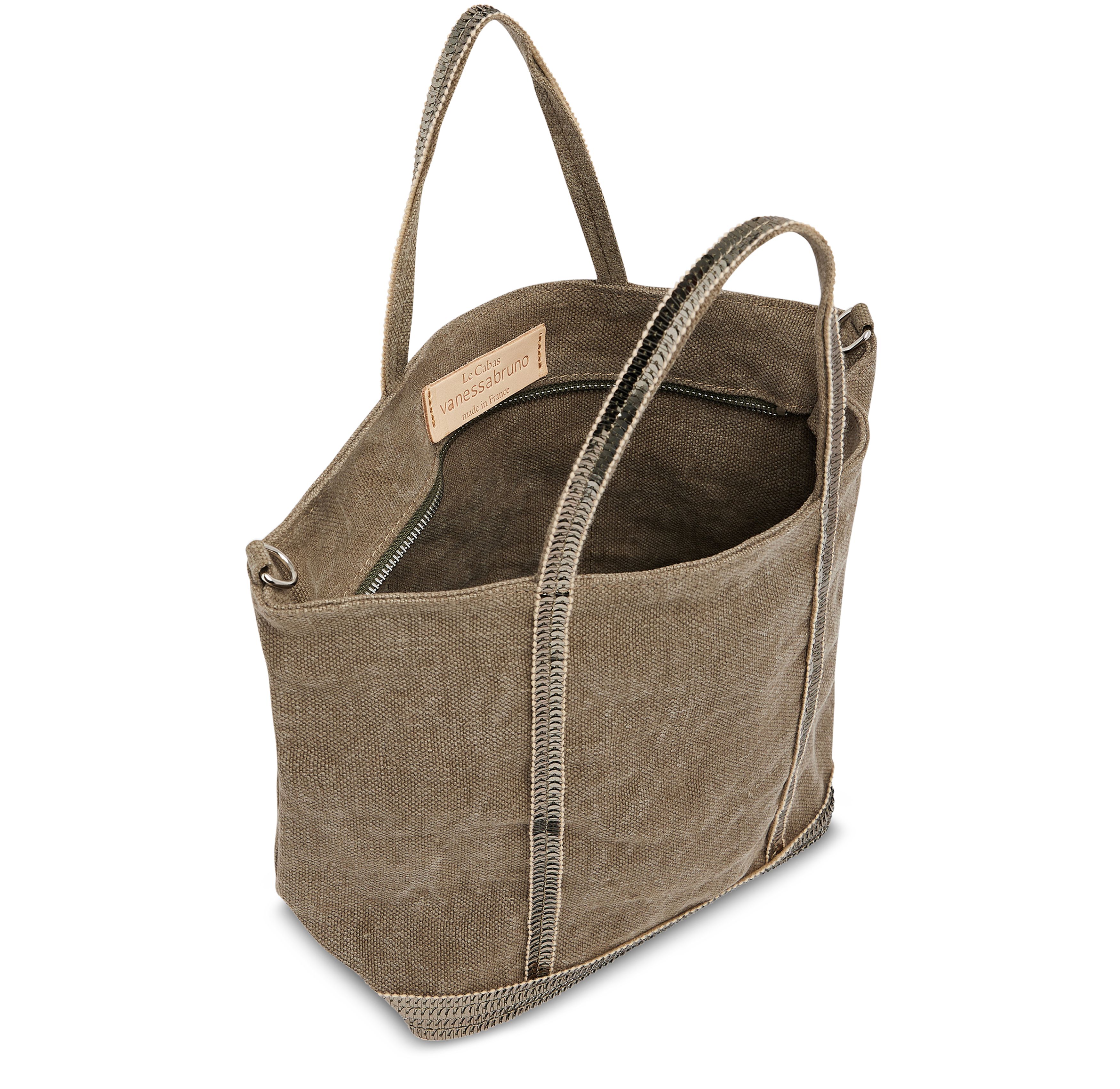  Linen and Sequin S Cabas Tote