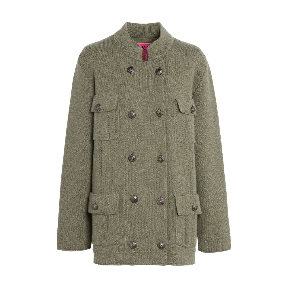 Barrie Cashmere and cotton military-style jacket