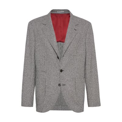 Brunello Cucinelli Deconstructed houndstooth jacket