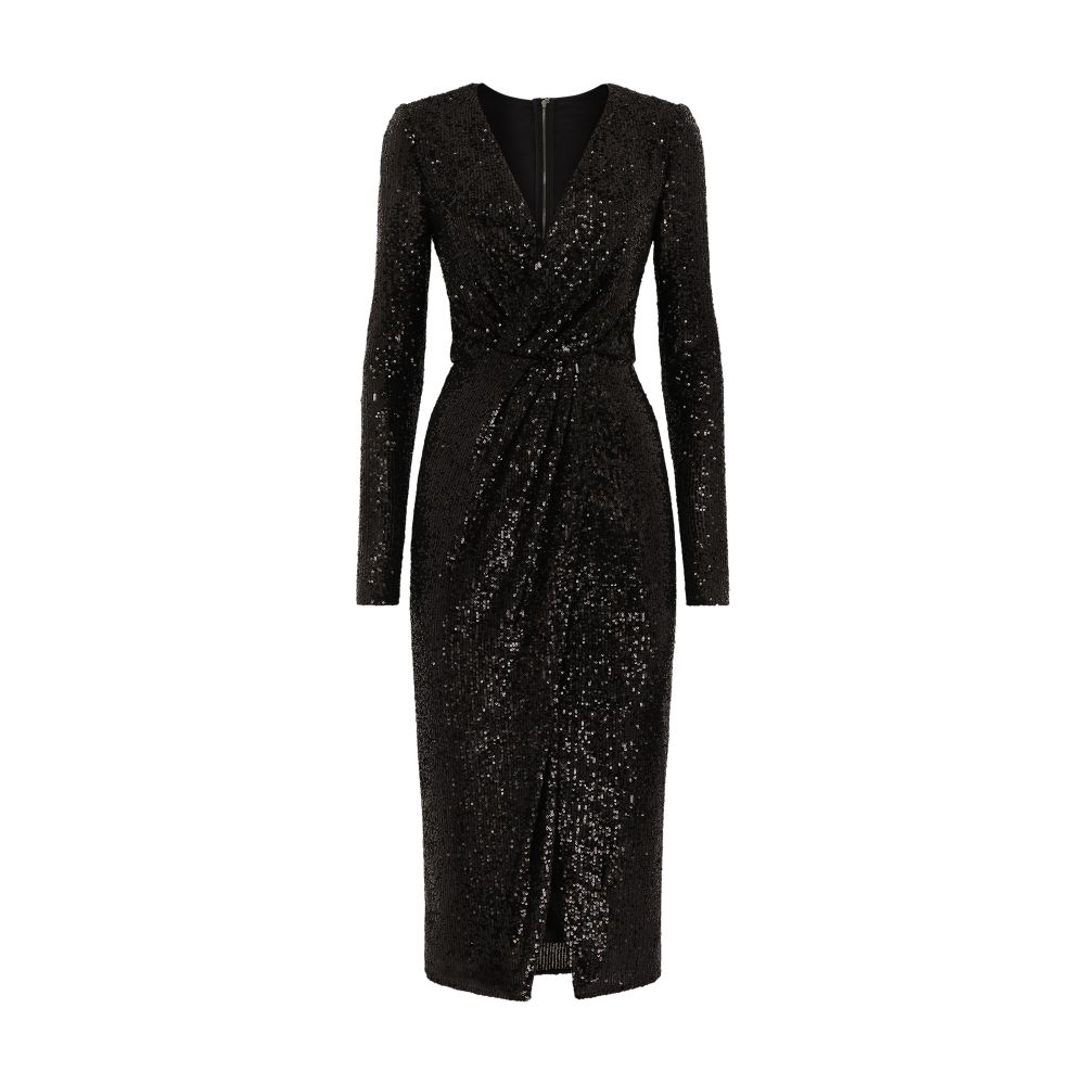 Dolce & Gabbana Micro-sequined calf-length dress