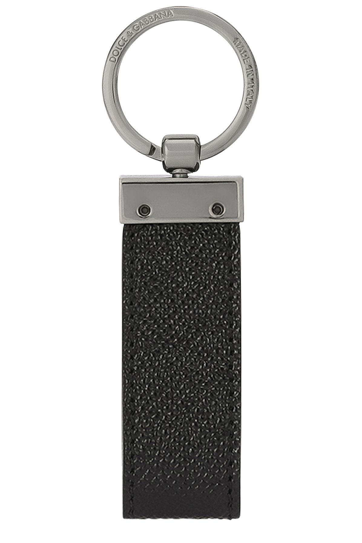 Dolce & Gabbana Calfskin key chain with logo tag