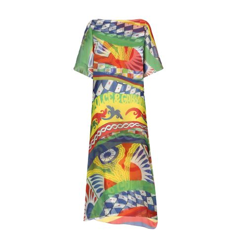 Dolce & Gabbana Kaftan in Carretto Print Chiffon