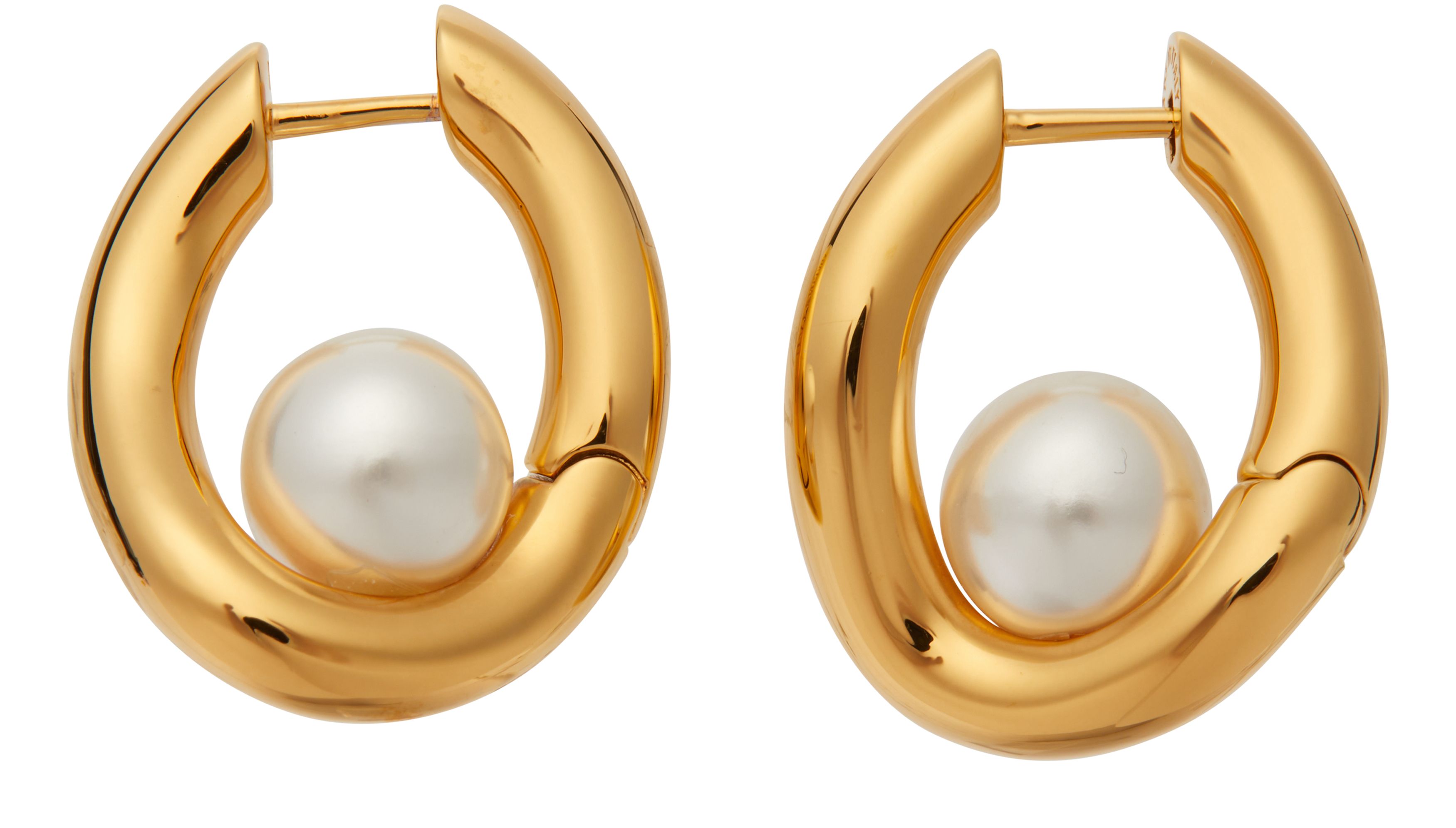 Balenciaga Loop Pearl Earrings