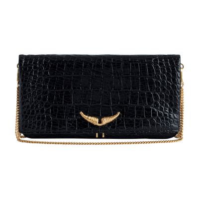 Zadig & Voltaire Rock embossed clutch