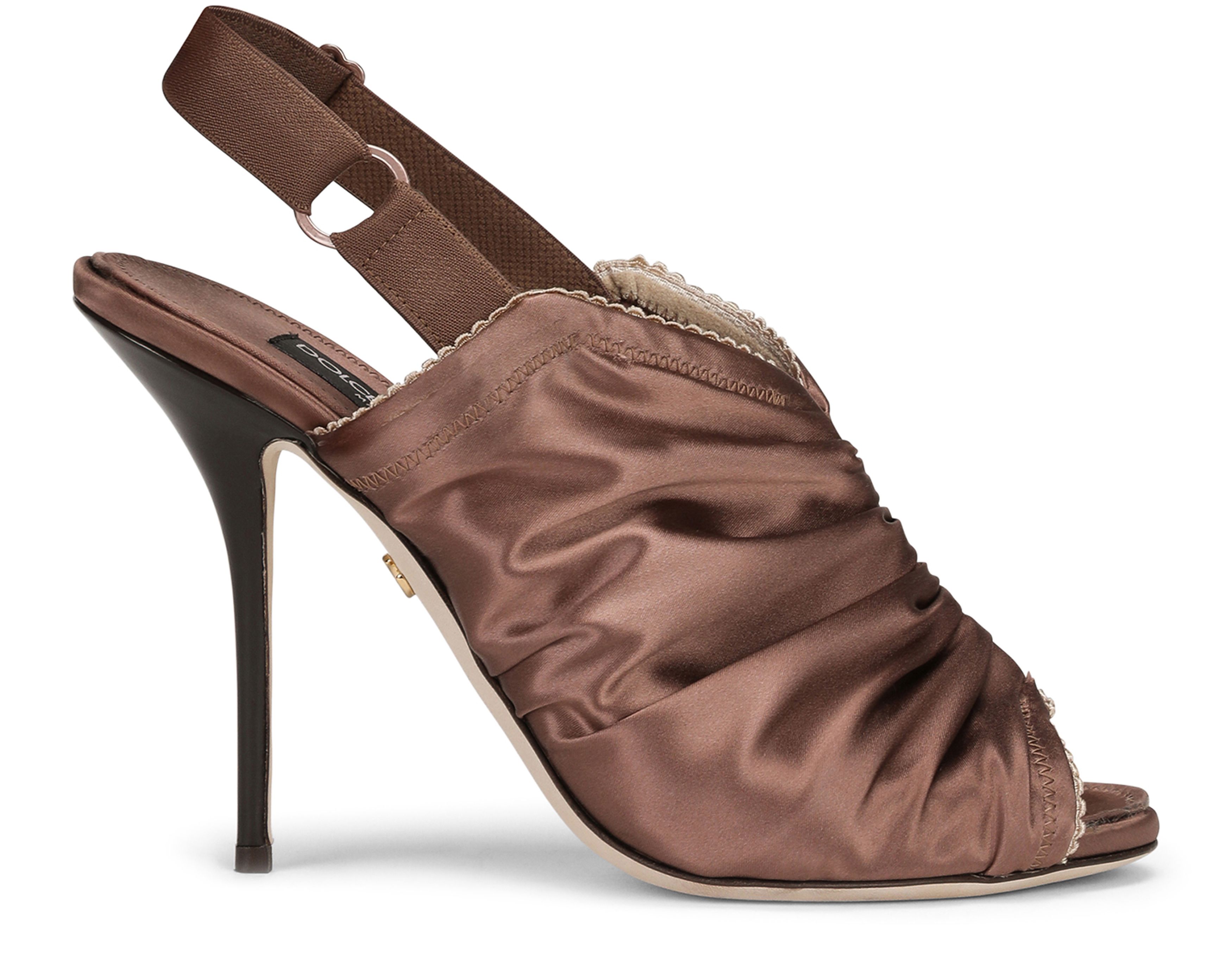 Dolce & Gabbana Satin slingbacks with corset-style fastening