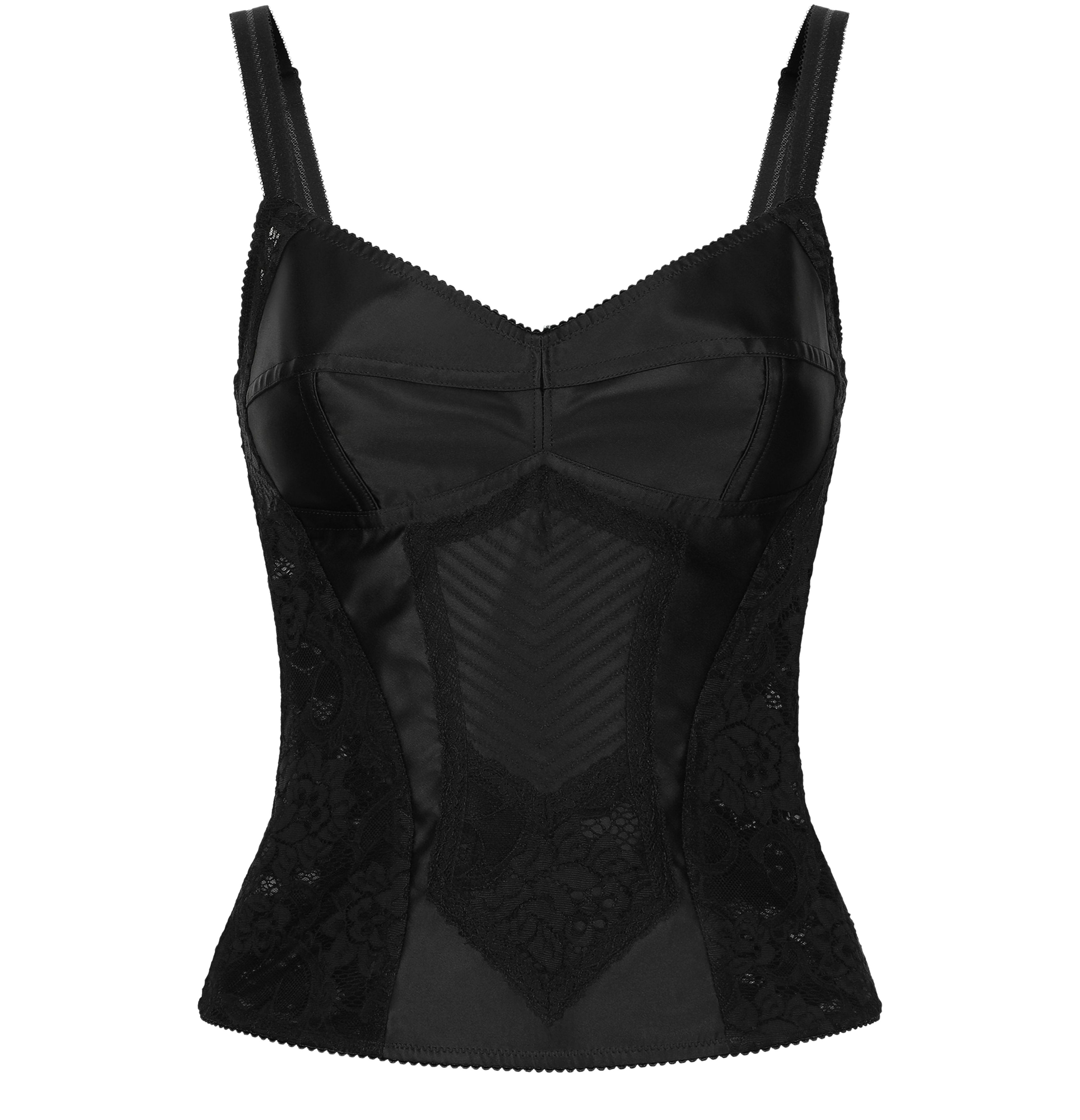 Dolce & Gabbana Corset lace and satin top