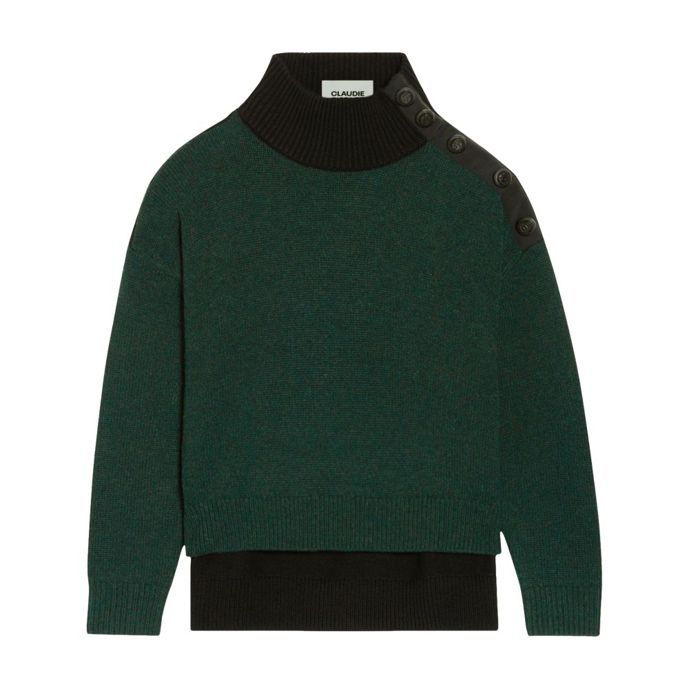  Cropped wool jumper