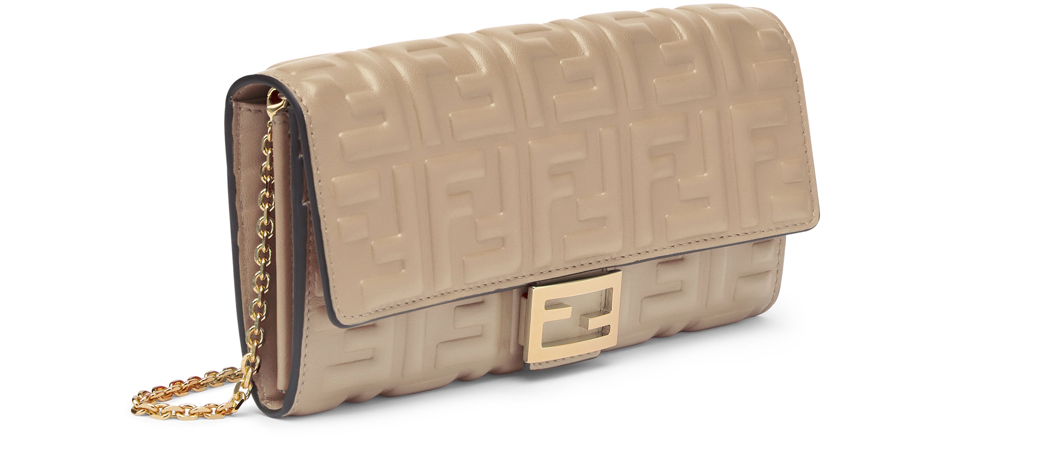 FENDI Baguette Continental Wallet With Chain