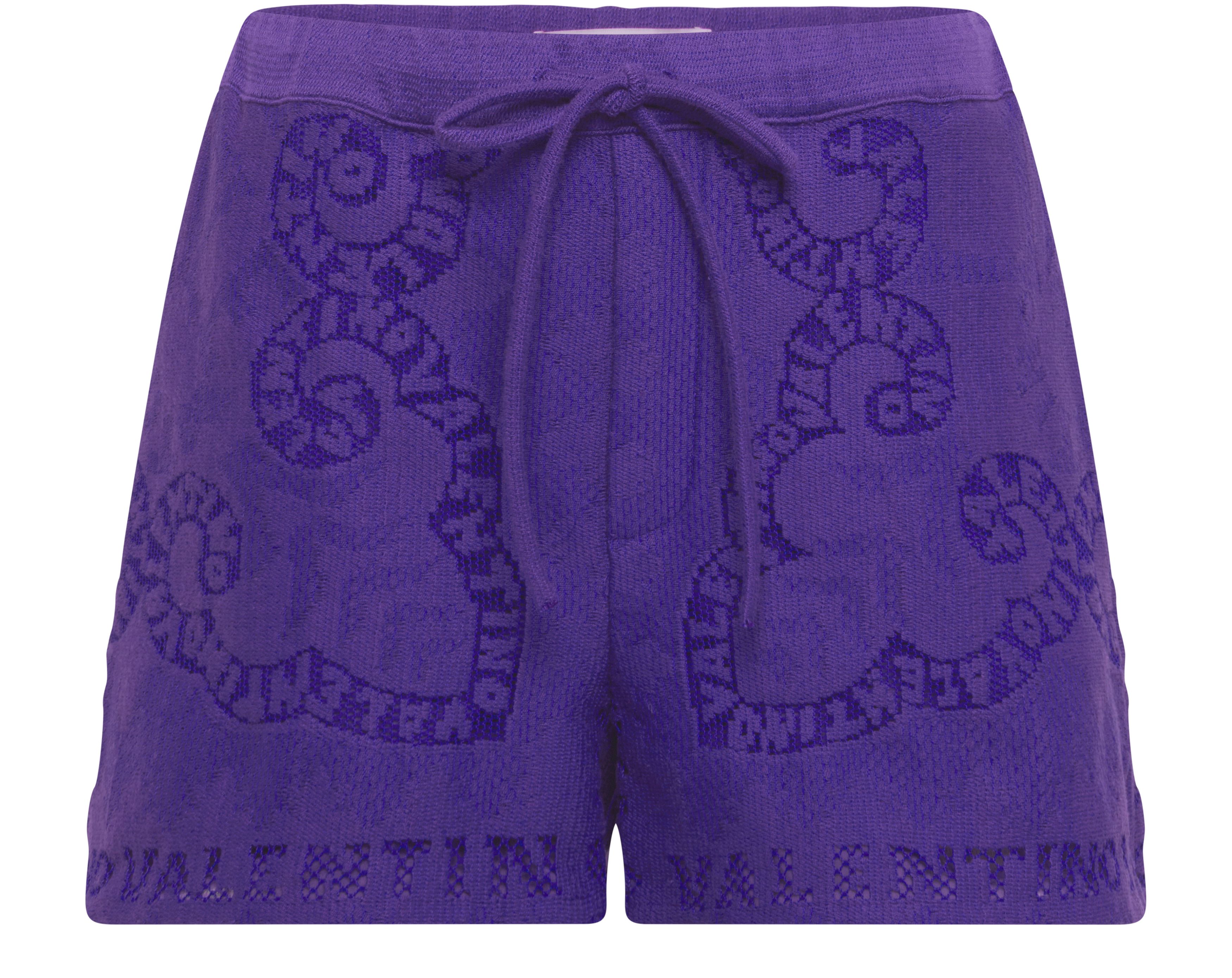 VALENTINO GARAVANI Bandana perforated effect shorts