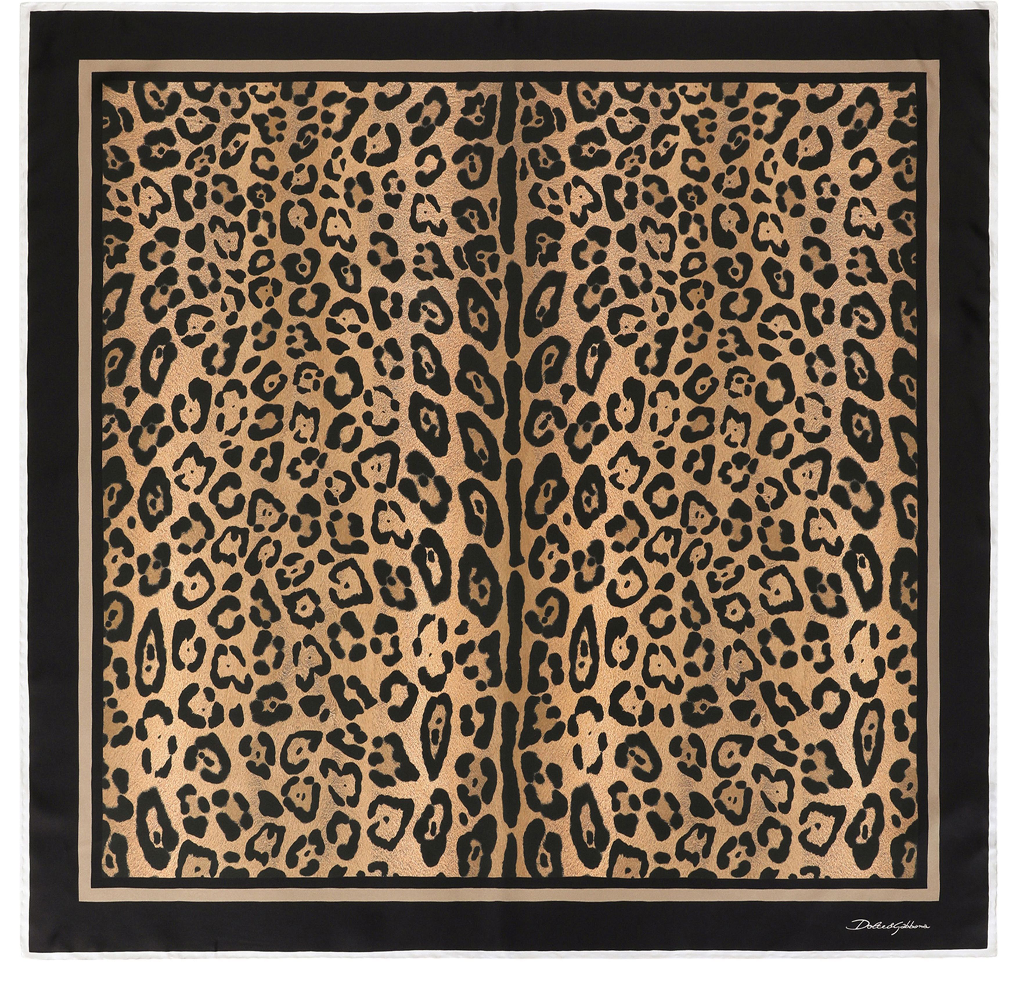 Dolce & Gabbana Leopard-print twill scarf (90 x 90)