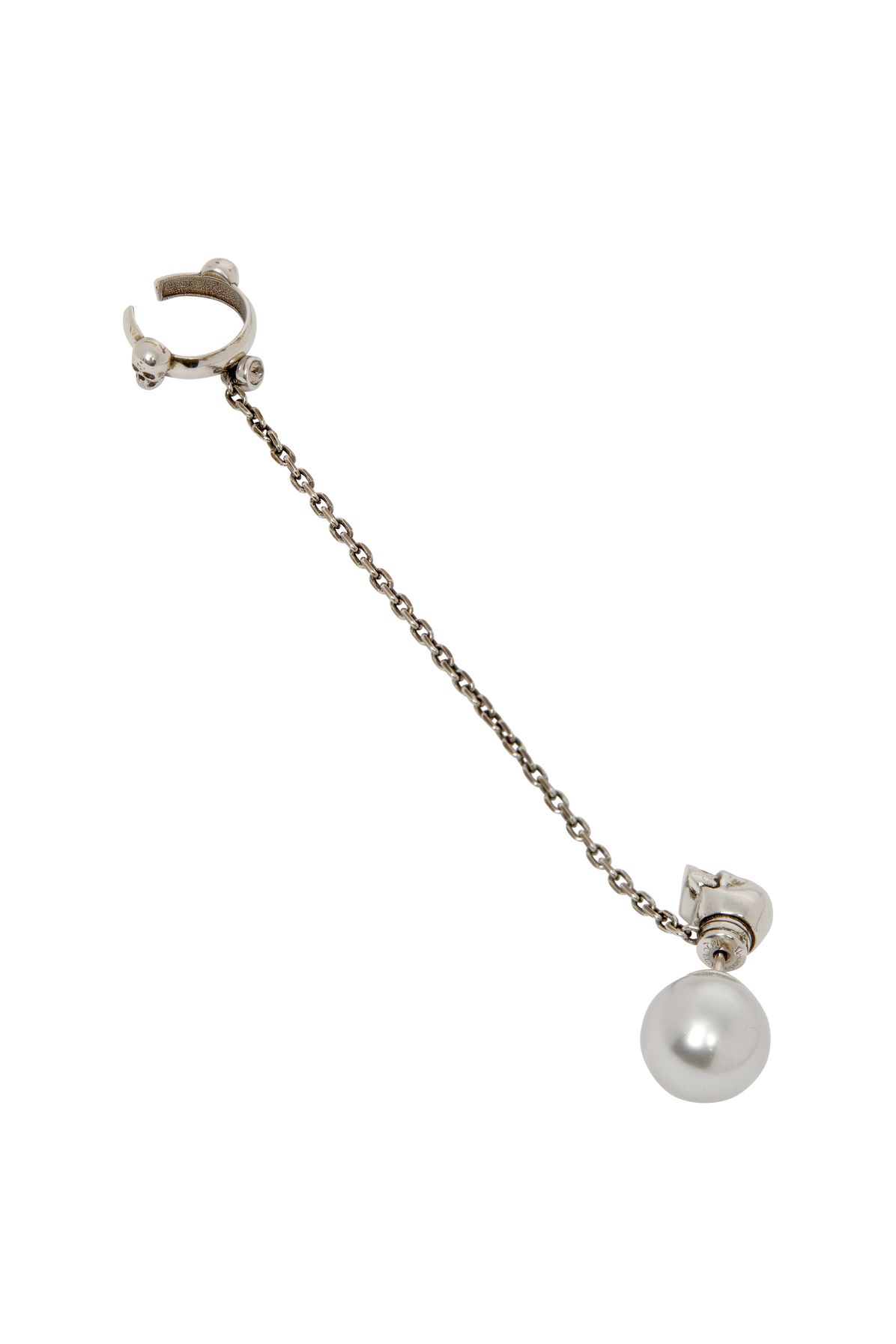 Alexander McQueen Pearl and Skull earcuff