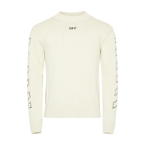 OFF-WHITE Stitch Arrow Diags knit crewneck shirt