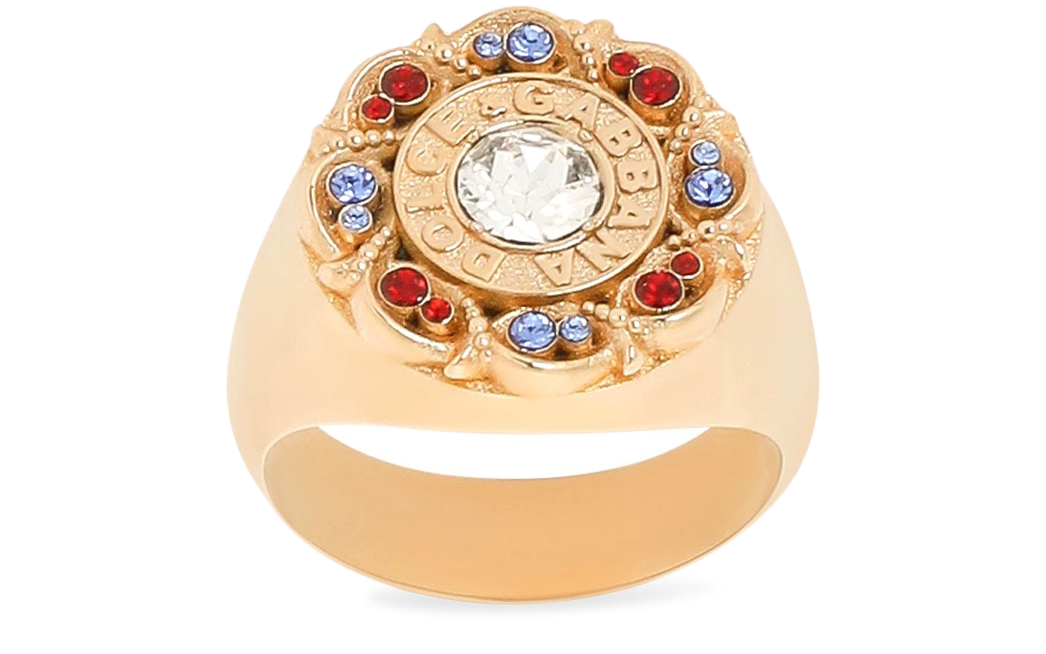 Dolce & Gabbana Floral rhinestone-detailed ring