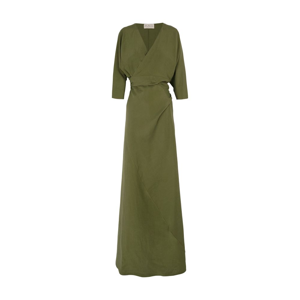 Cortana Tanami long dress in linen and silk