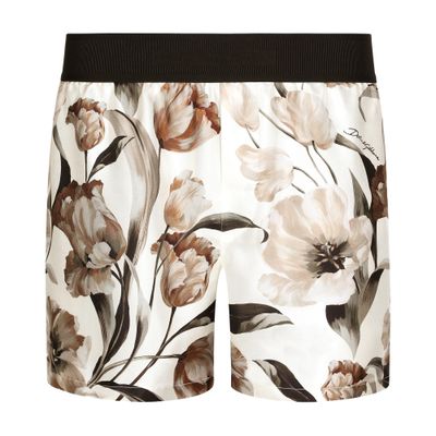 Dolce & Gabbana Floral-print silk shorts