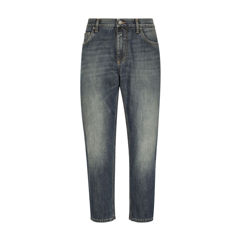 Dolce & Gabbana Light blue wash loose stretch jeans