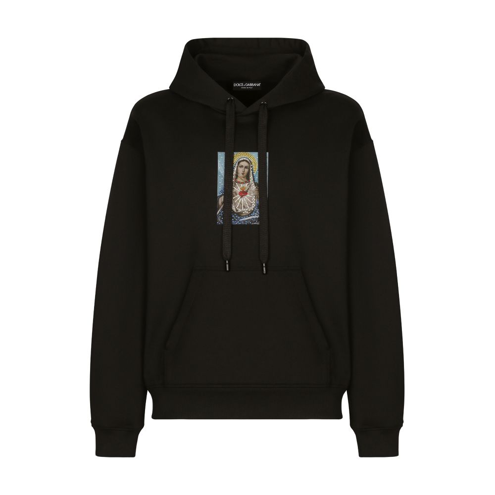 Dolce & Gabbana Hooded Sweatshirt Withrhinestones