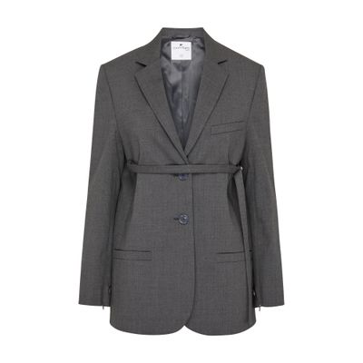 Courrèges Strap wool tailored jacket