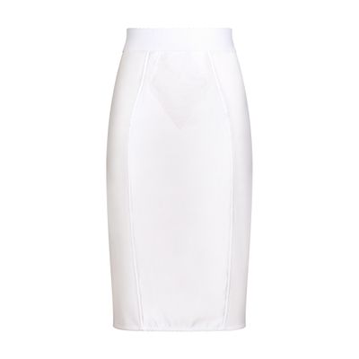 Dolce & Gabbana Midi skirt in powernet and satin