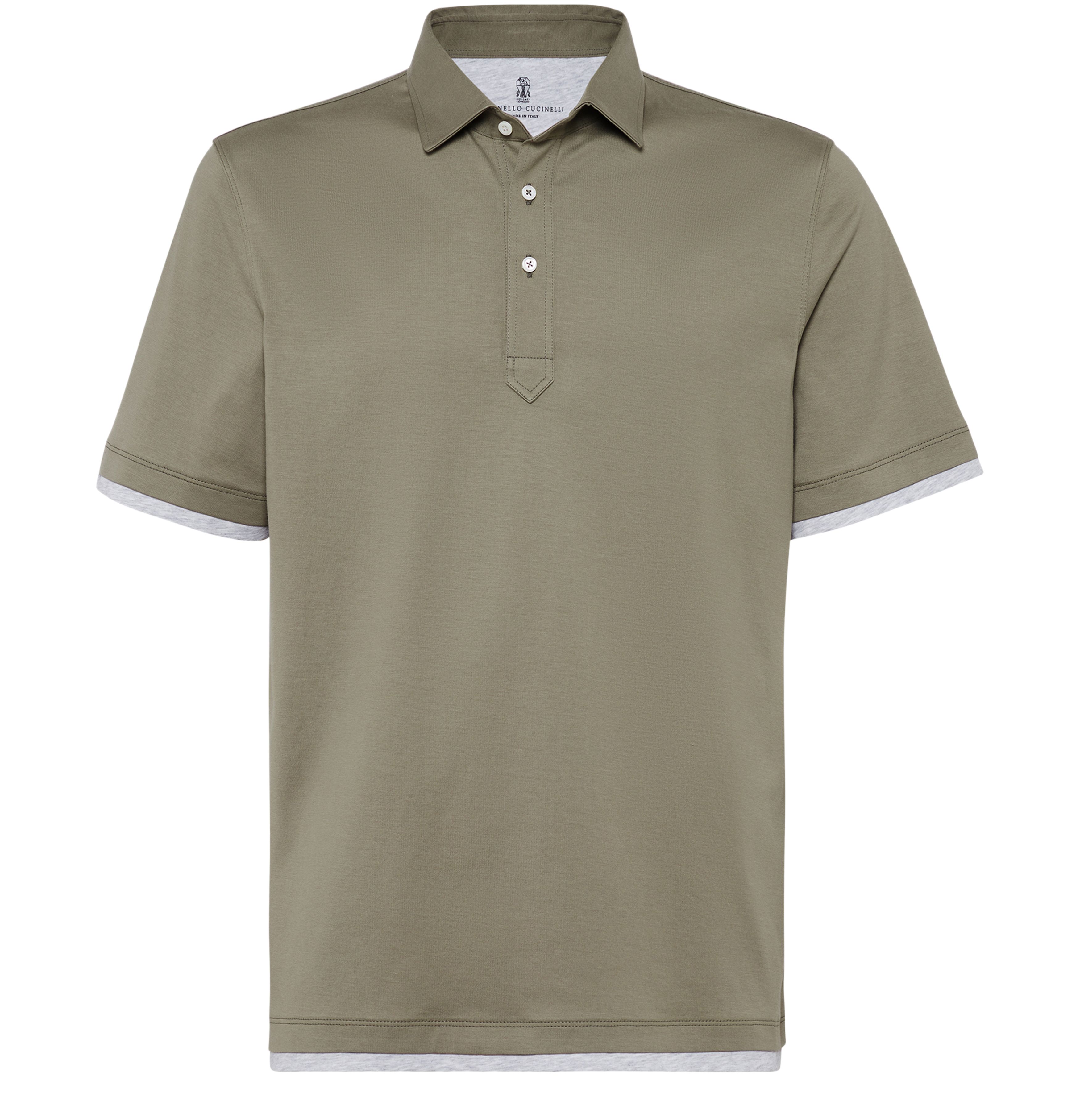 Brunello Cucinelli Polo with faux-layering