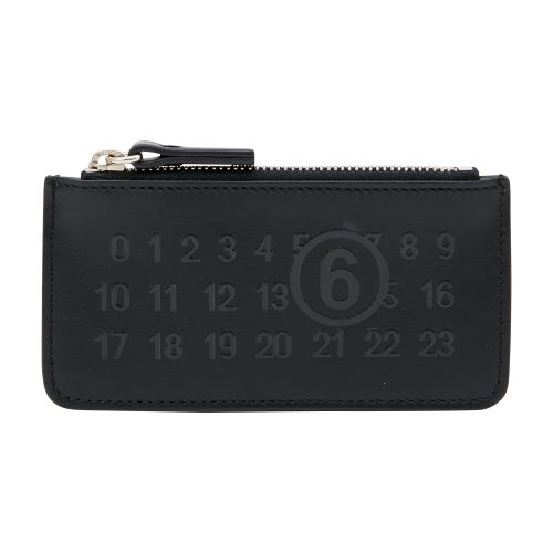 MM6 Maison Margiela Numeric logo zip card holder