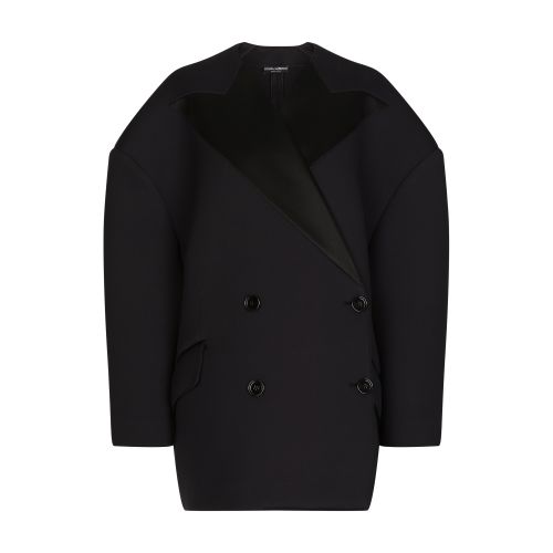 Dolce & Gabbana Oversize double-breasted technical jersey jacket