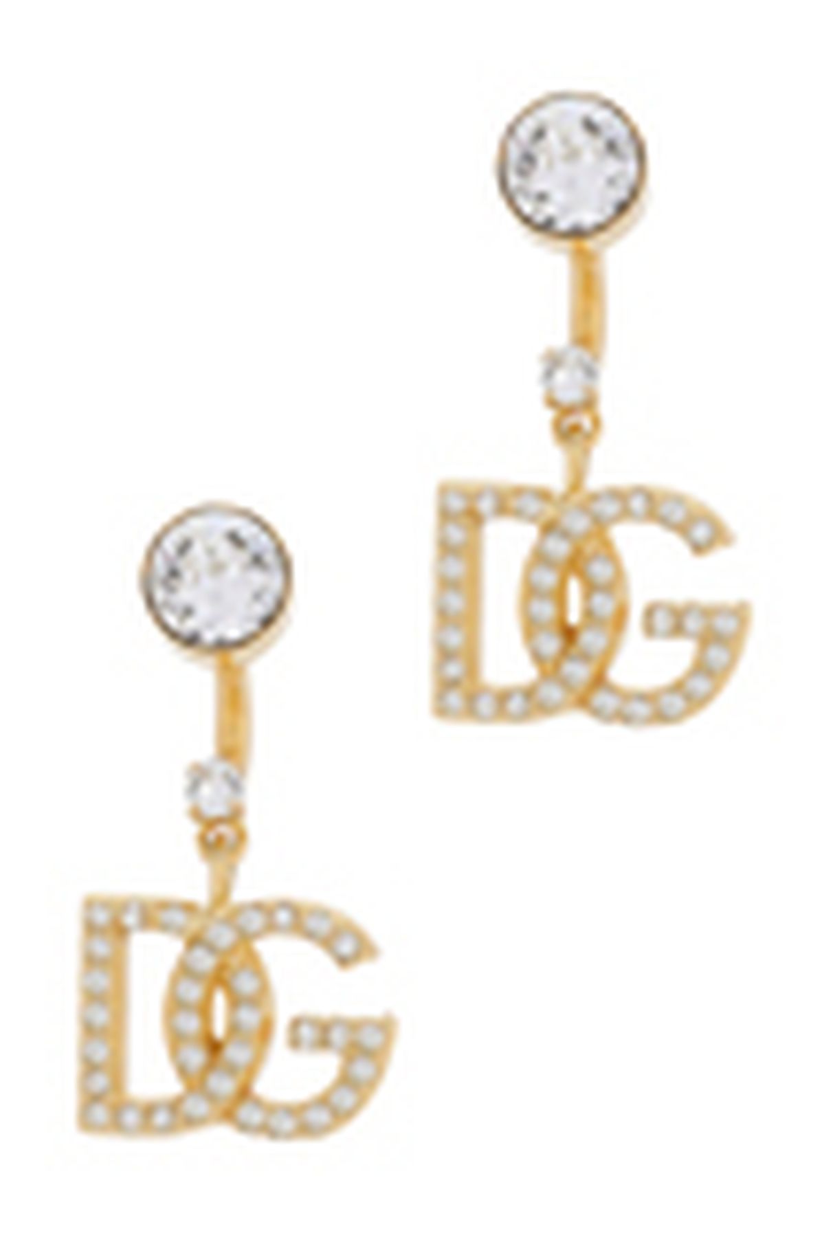 Dolce & Gabbana Earrings with DG logo and rhinestones