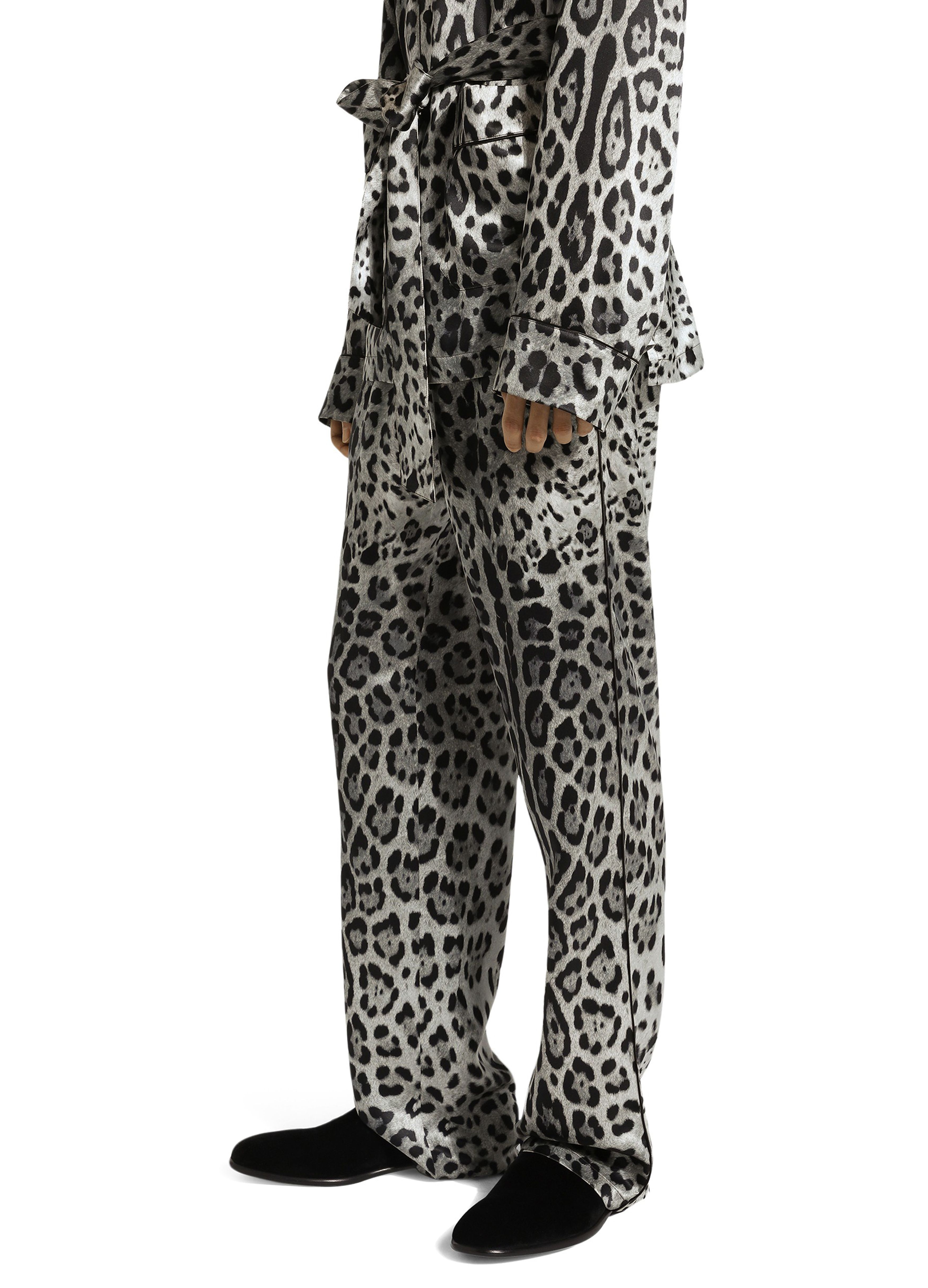 Dolce & Gabbana Leopard-print satin pants